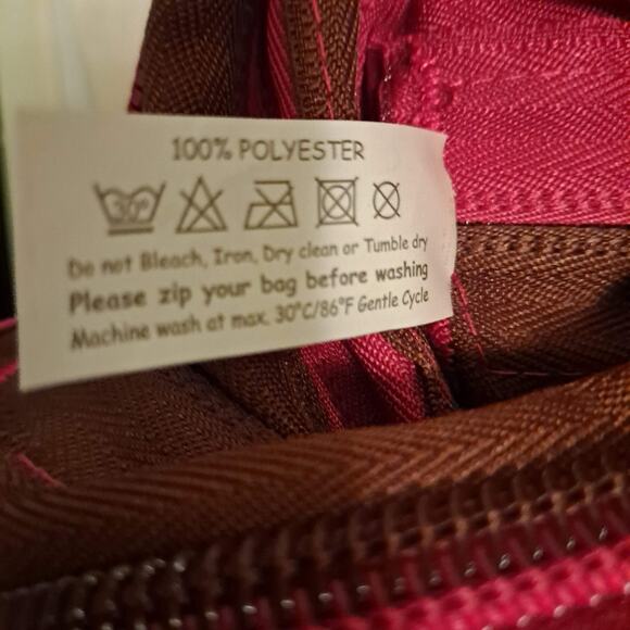 ZIPIT The Original Zipper Zip-Around Large Shoulder Bag Pink Brown - Picture 13 of 13